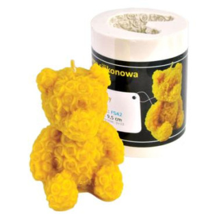 Forma silikonowa - RÓŻANY MIŚ 9,5 cm